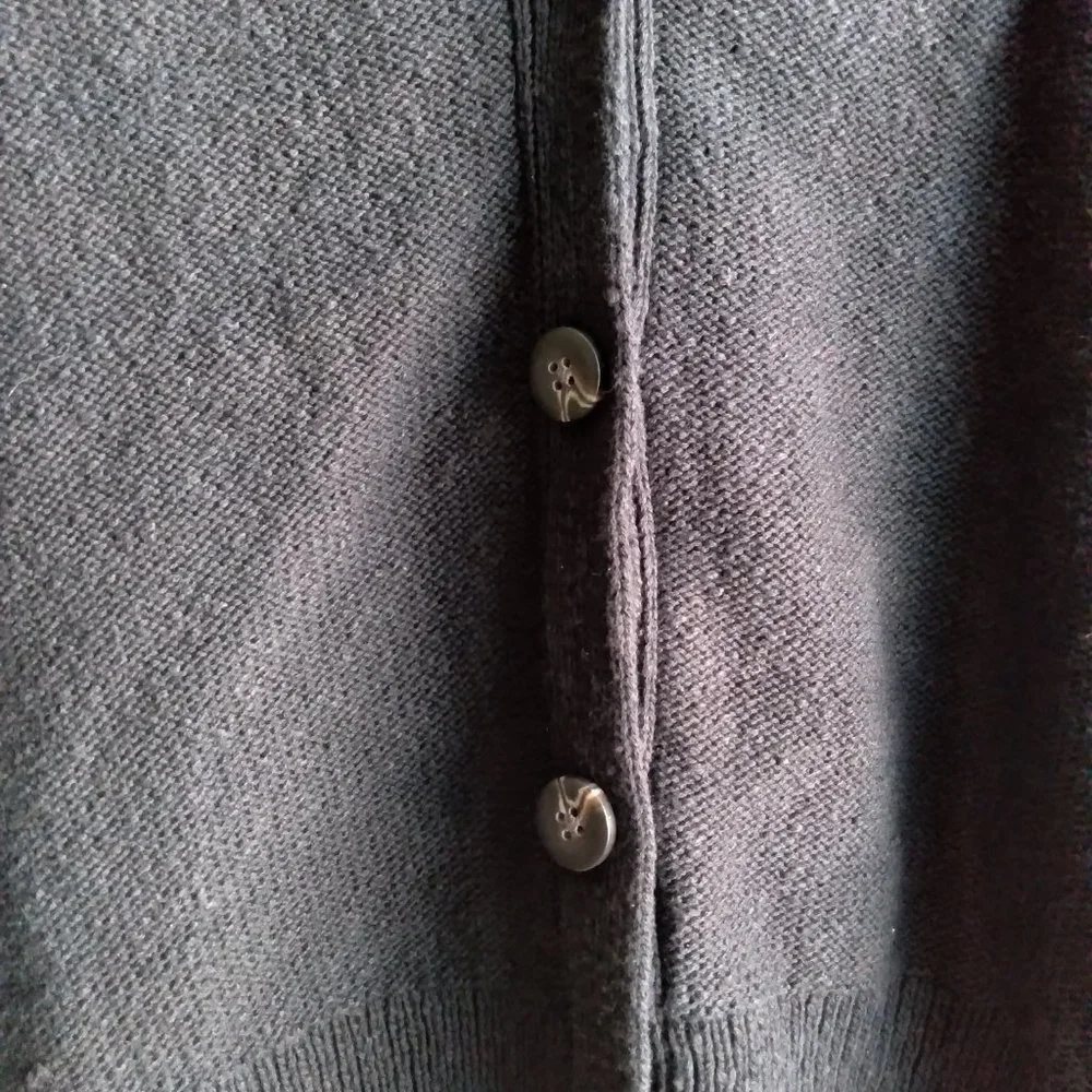 Madewell Black Short-Sleeve Knit Cardigan Sweater - Picture 4 of 7